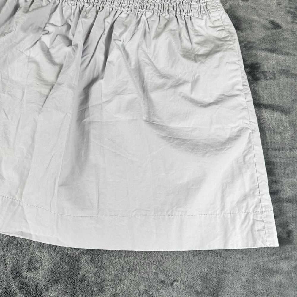 J. Crew Sz 12 Classic 100% Cotton Smocked Waist Mini Skirt With Pockets Gray - Picture 3 of 10